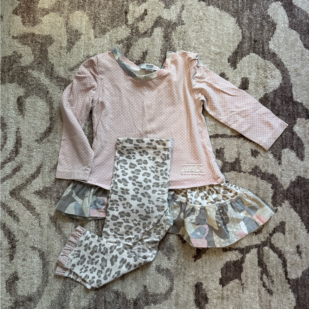 naartjie Pink Polka Dot Long-Sleeve Top with Neutral Trim